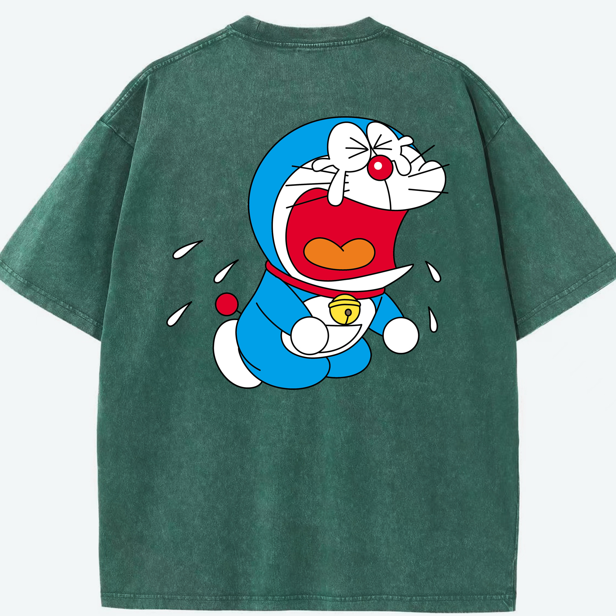 （画像用） ドラえもん Doraemon 綿100% ヴィンテージ風 半袖Tシャツ（背面プリント）
